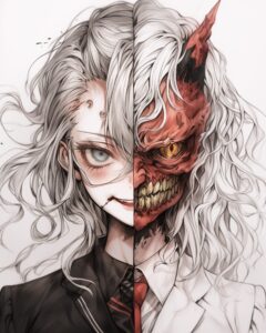 2つの顔を持った女の子０