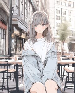 秋服ファッション女子０