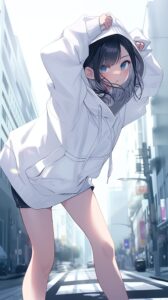 パーカー女子・壁紙１