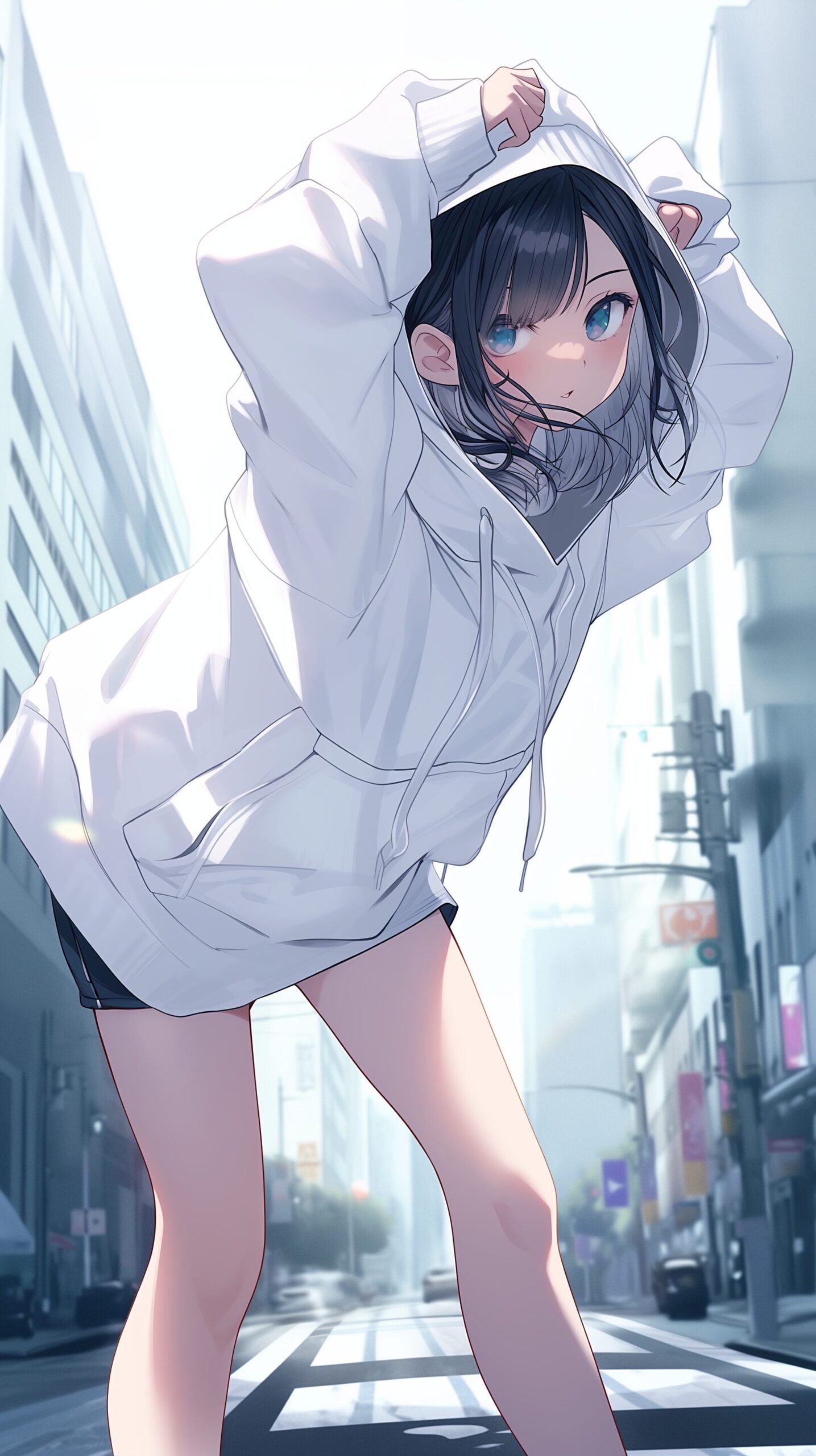 パーカー女子・壁紙1