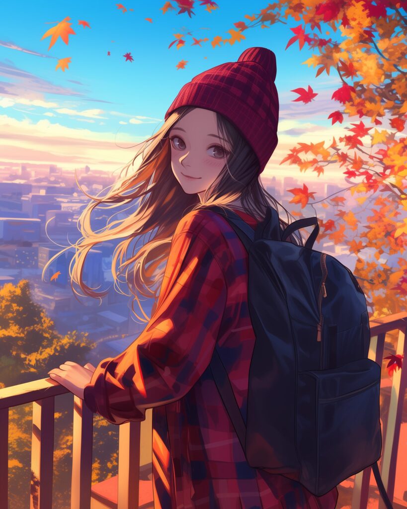 赤チェック女子０