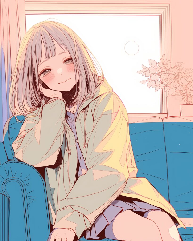 ソファ女子０