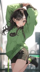 パーカー女子・壁紙０
