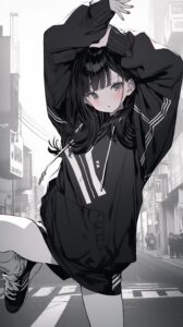 パーカー女子・壁紙１
