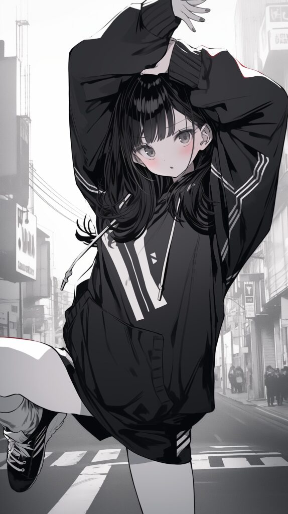 パーカー女子・壁紙１