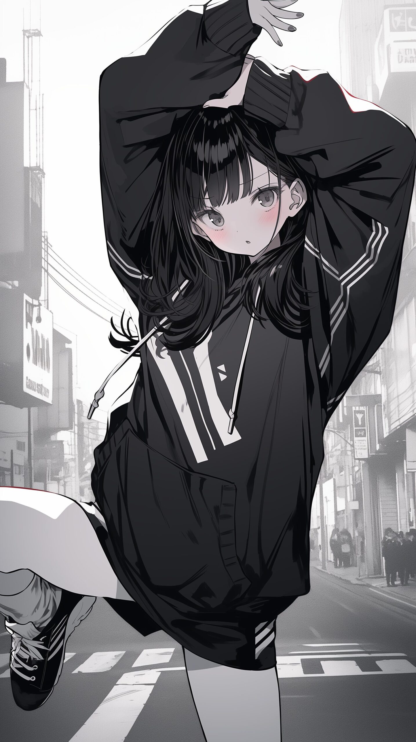 パーカー女子・壁紙1