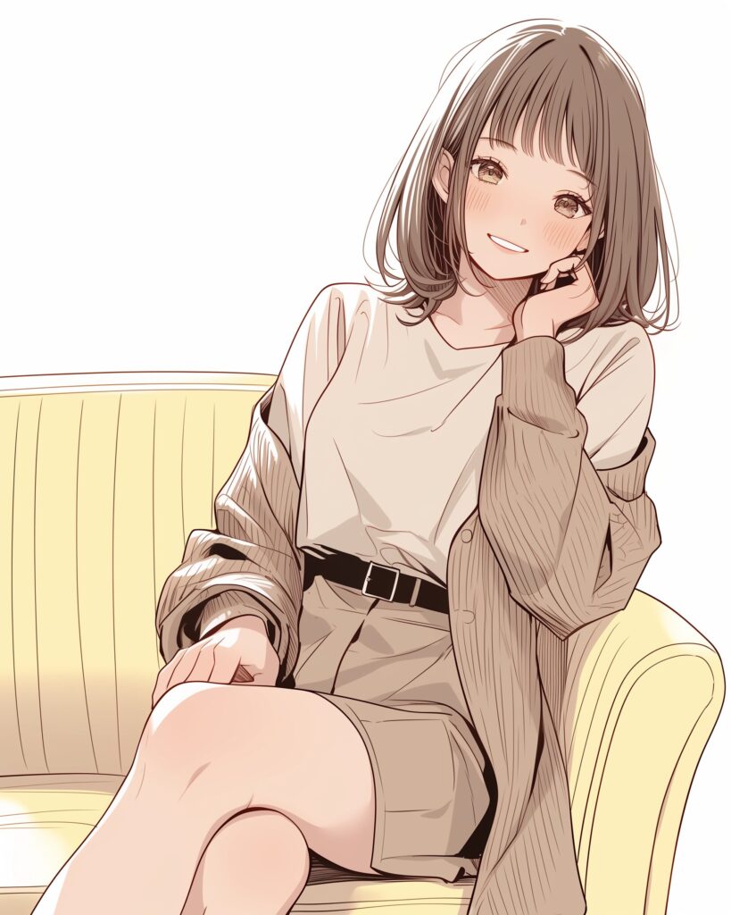 ベージュファッション女子０
