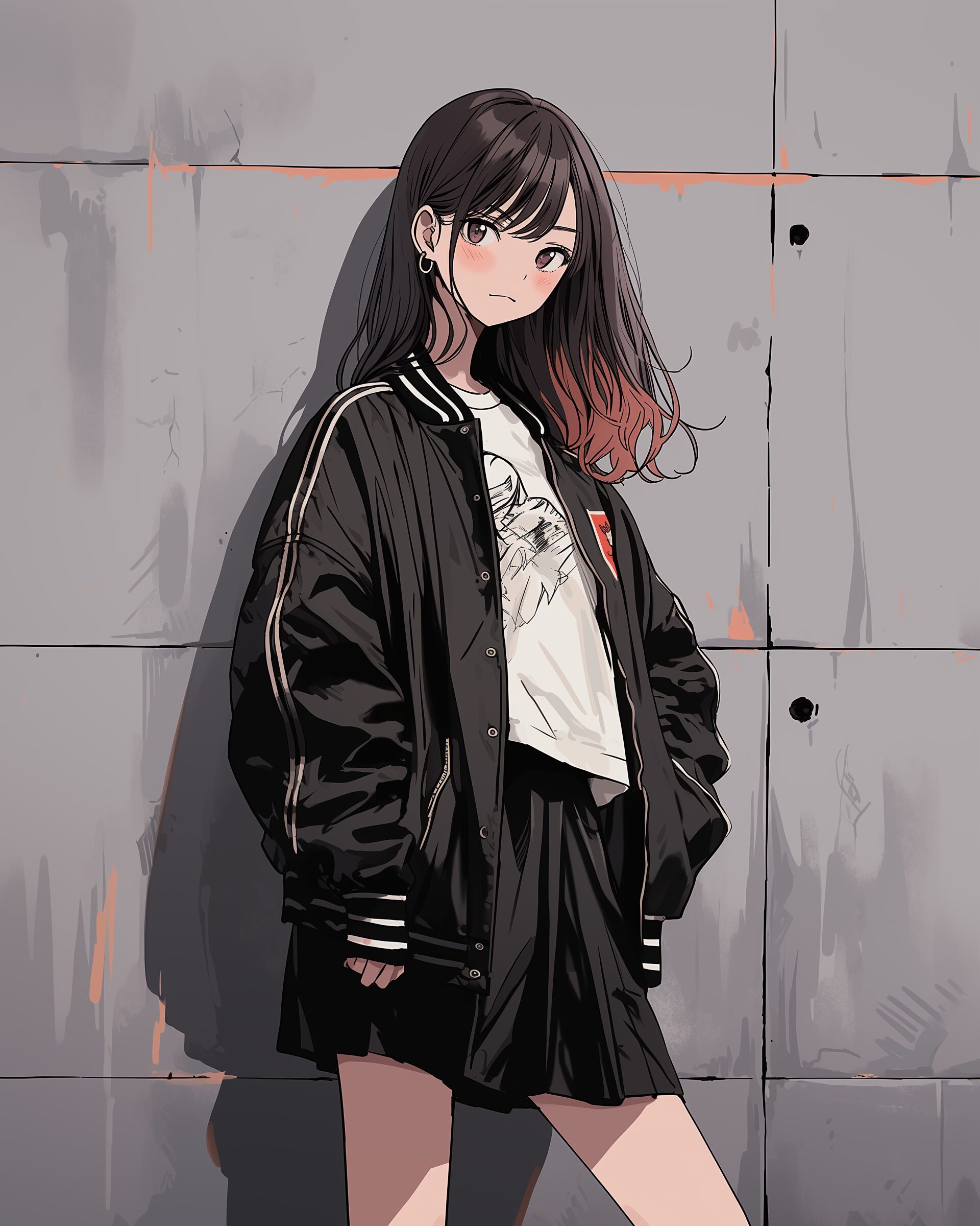ブラックファッション女子０