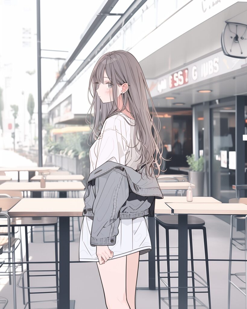 秋服ファッション女子１