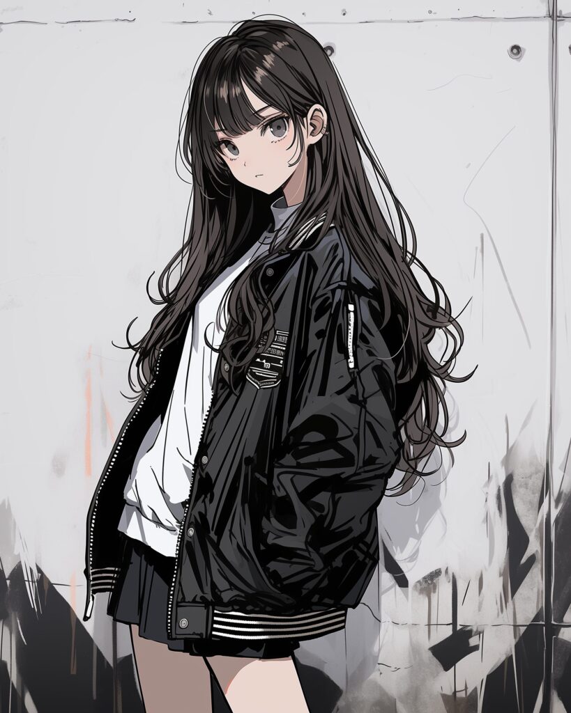 ブラックファッション女子０
