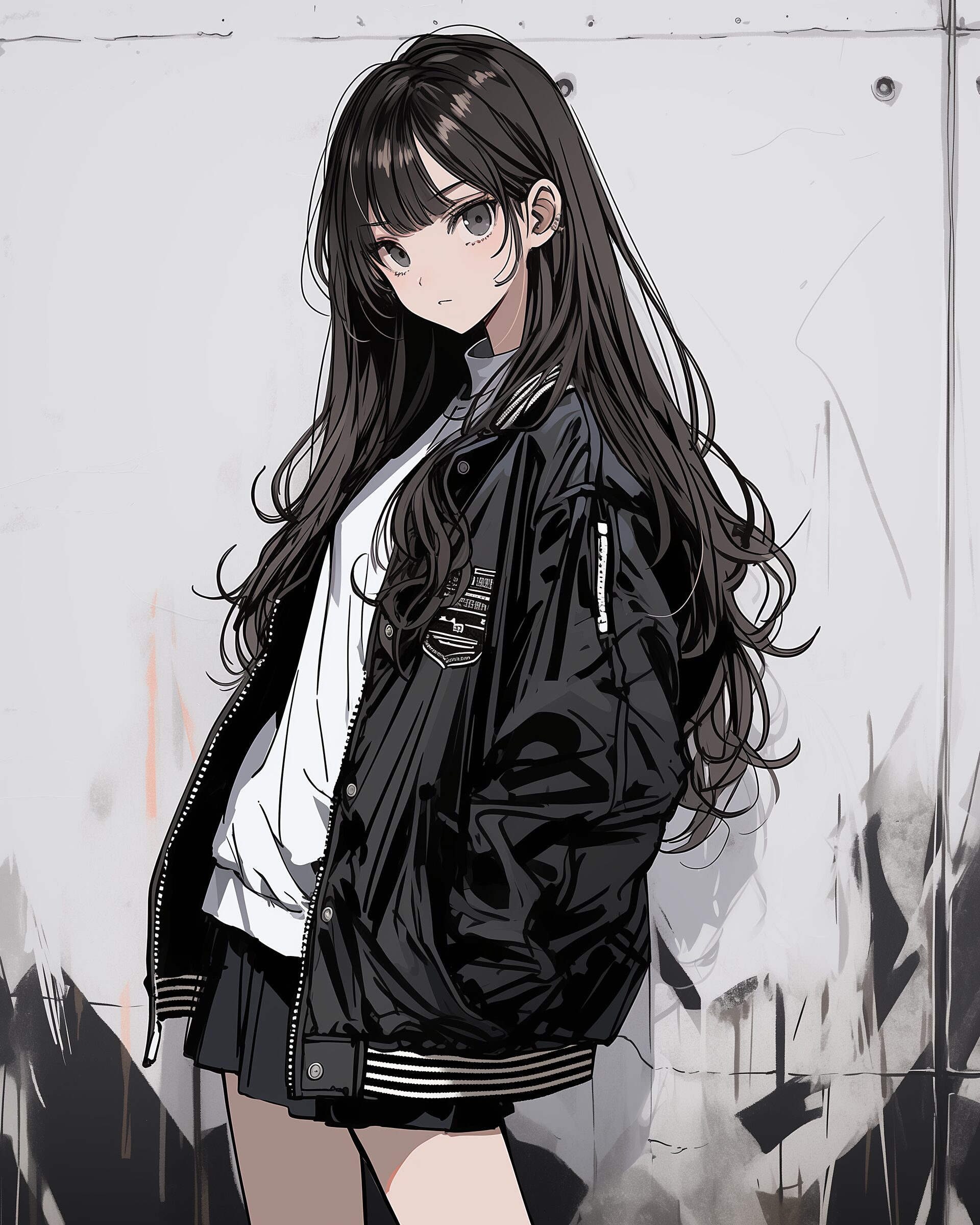 ブラックファッション女子０