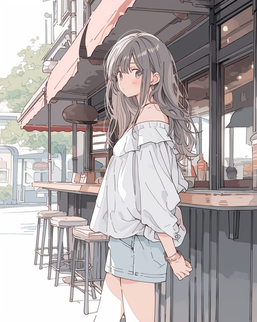 秋服ファッション女子１