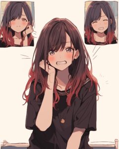 感情的な赤髪女子０