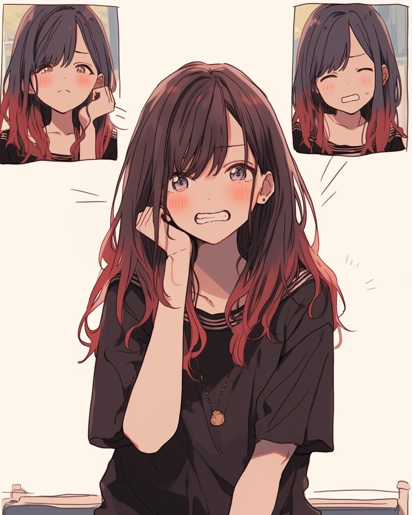 感情的な赤髪女子０