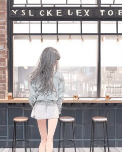 秋服ファッション女子１