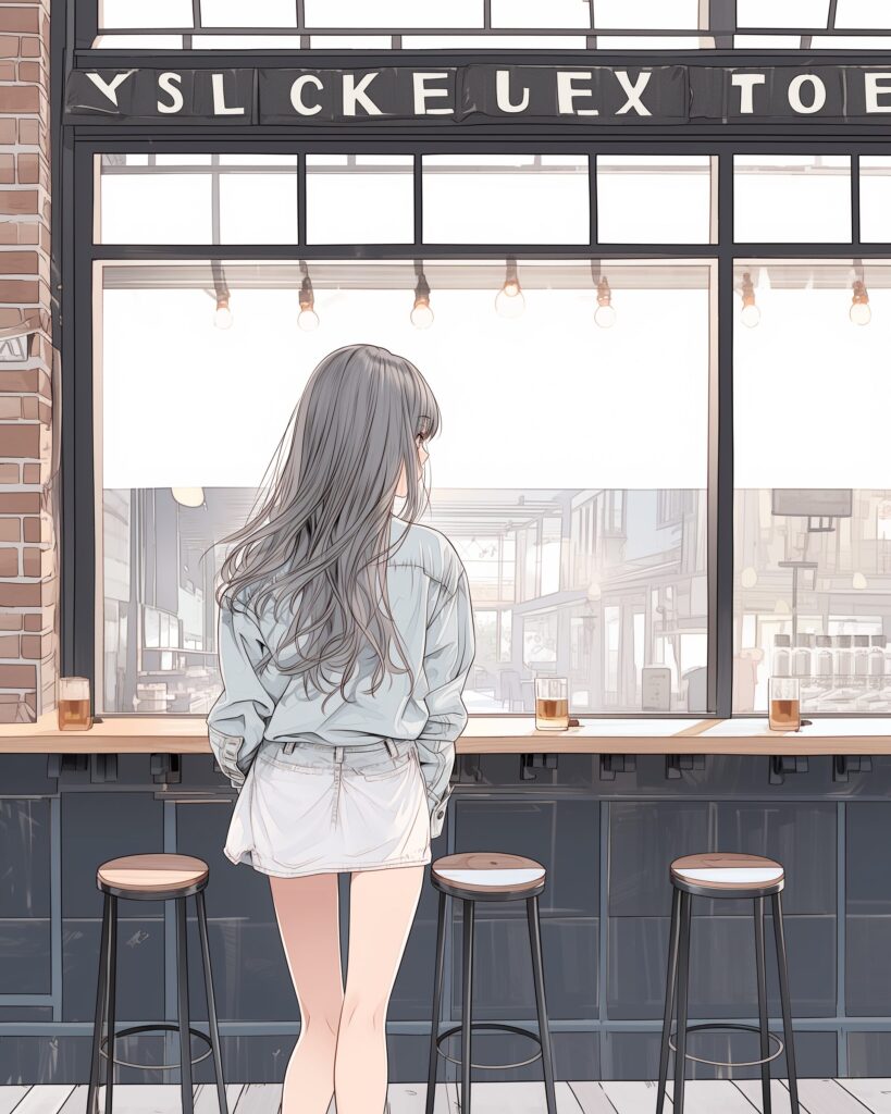 秋服ファッション女子１