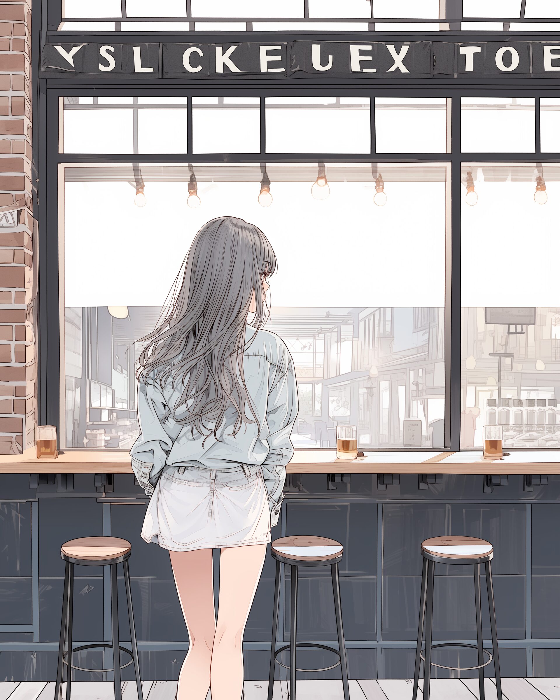 秋服ファッション女子１