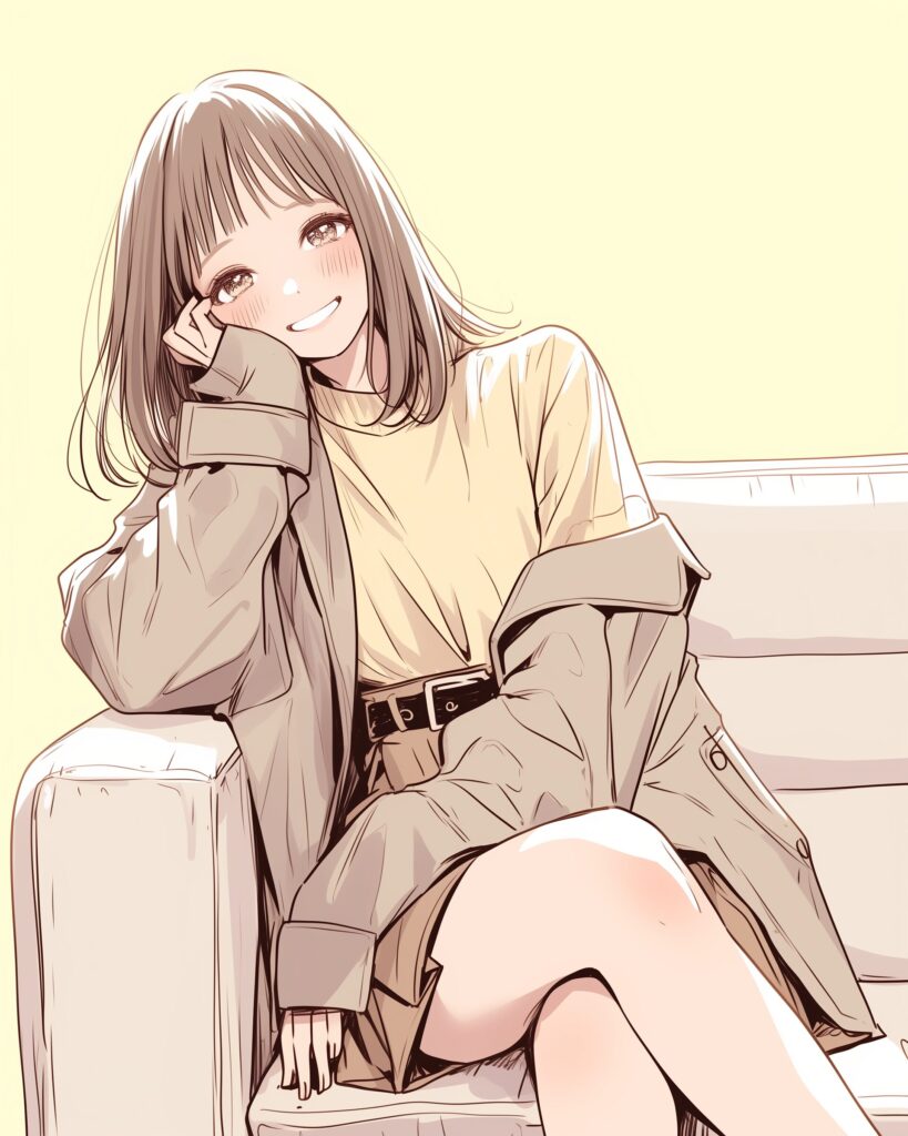 ベージュファッション女子０