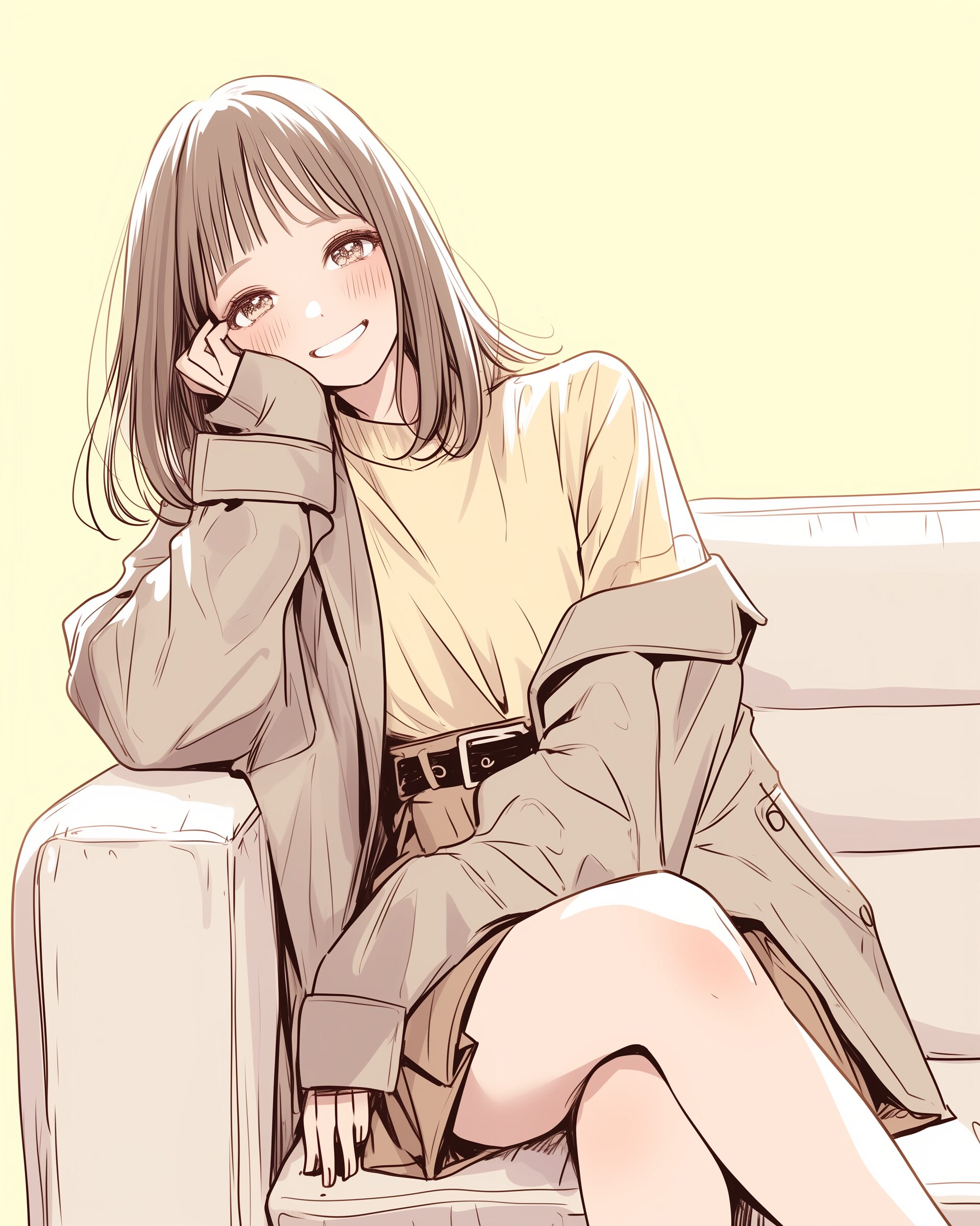 ベージュファッション女子０