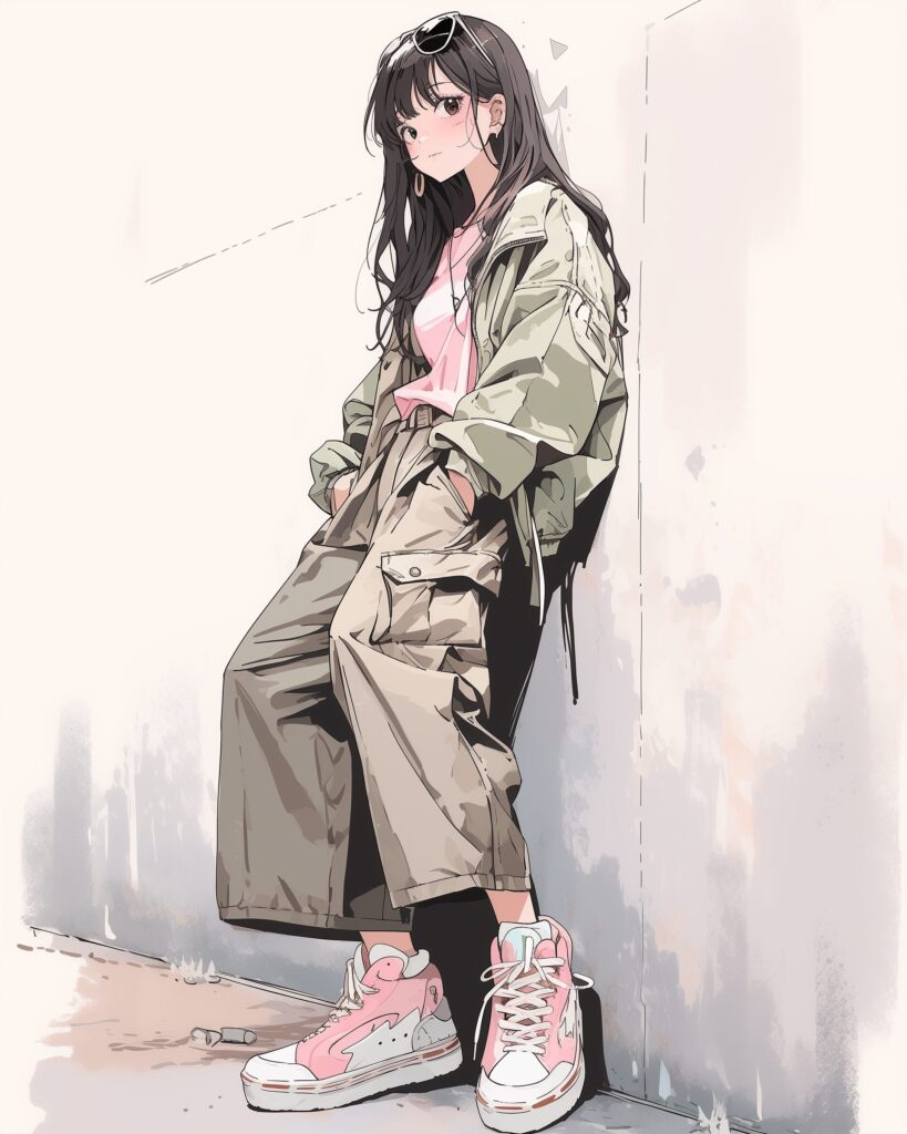 秋服ファッション女子０