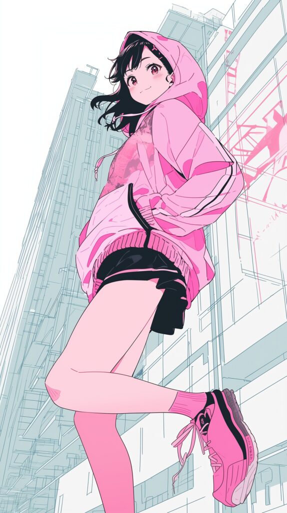 パーカー女子・壁紙０