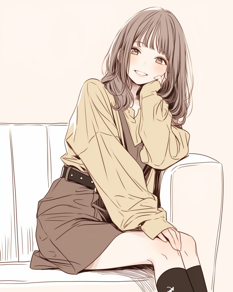 ベージュファッション女子０