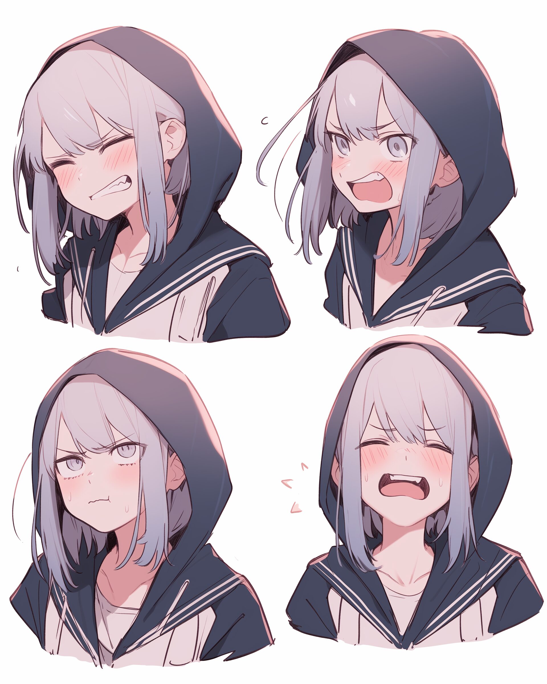 感情的パーカー女子0