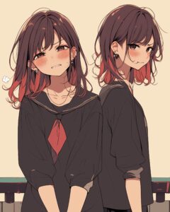 感情的な赤髪女子０