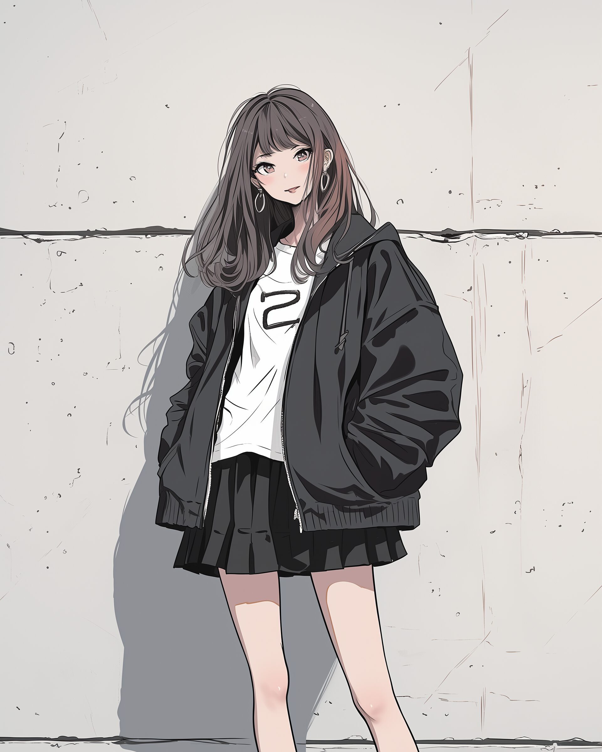 ブラックファッション女子０