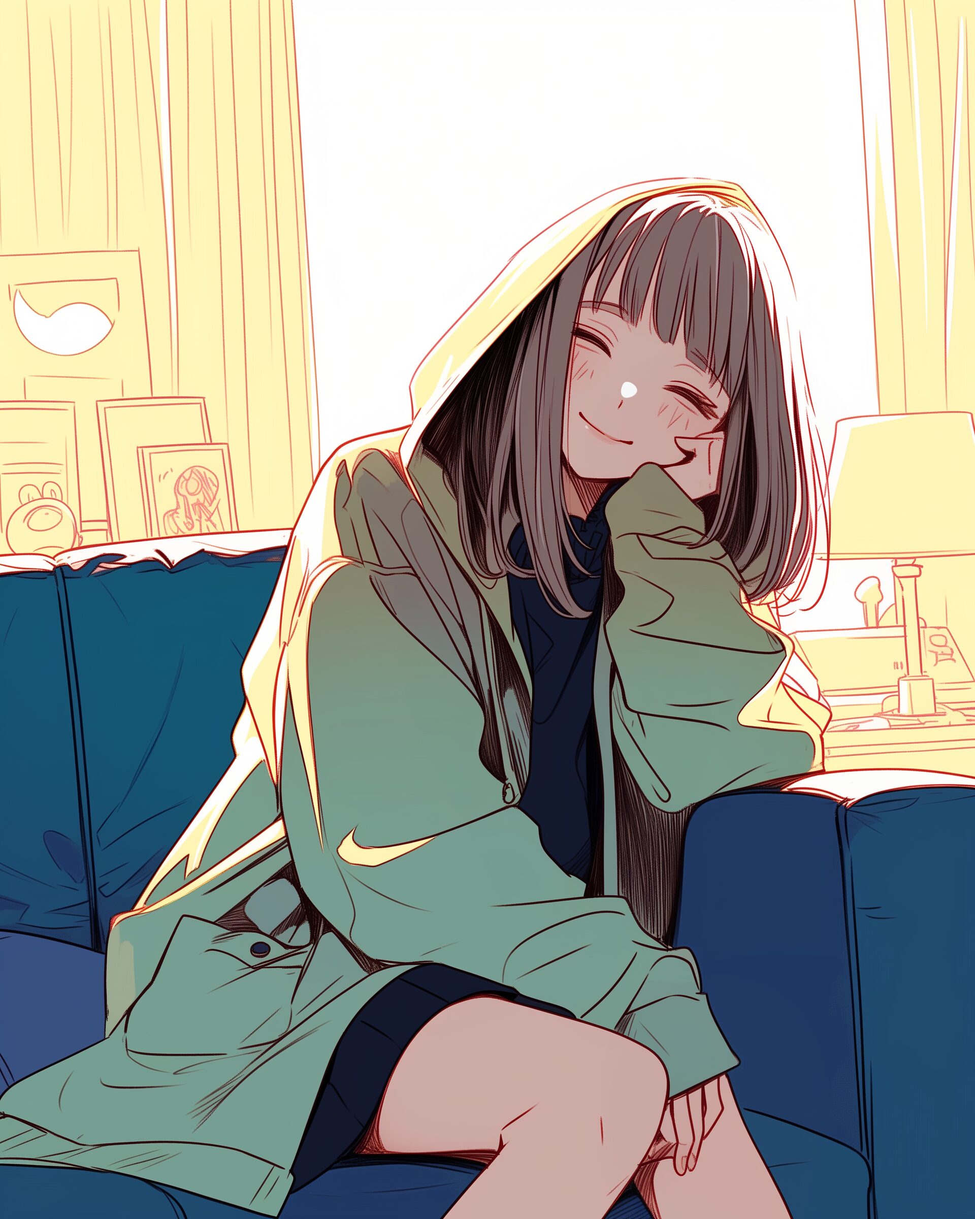 ソファ女子0