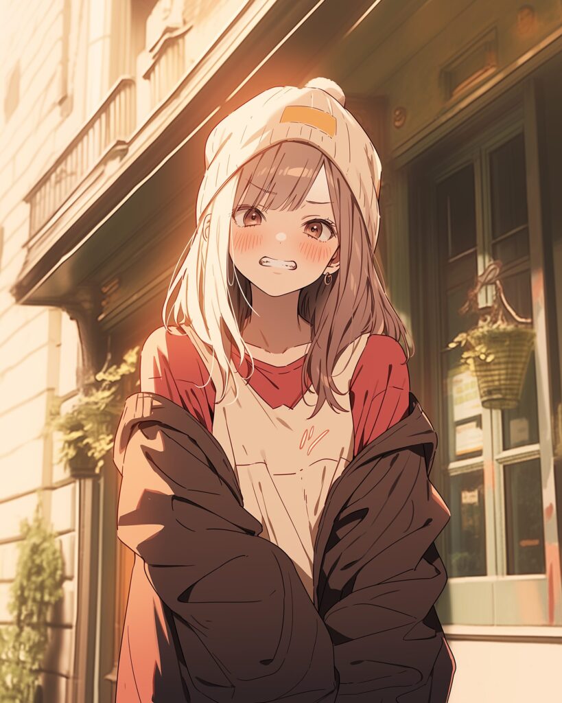 秋のパーカー女子０