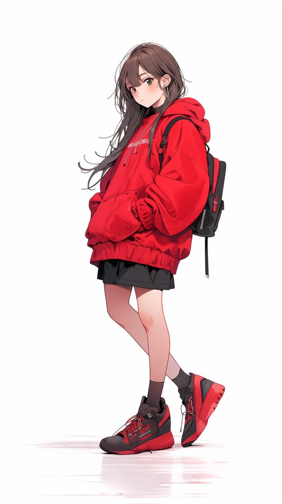 パーカー女子の壁紙０