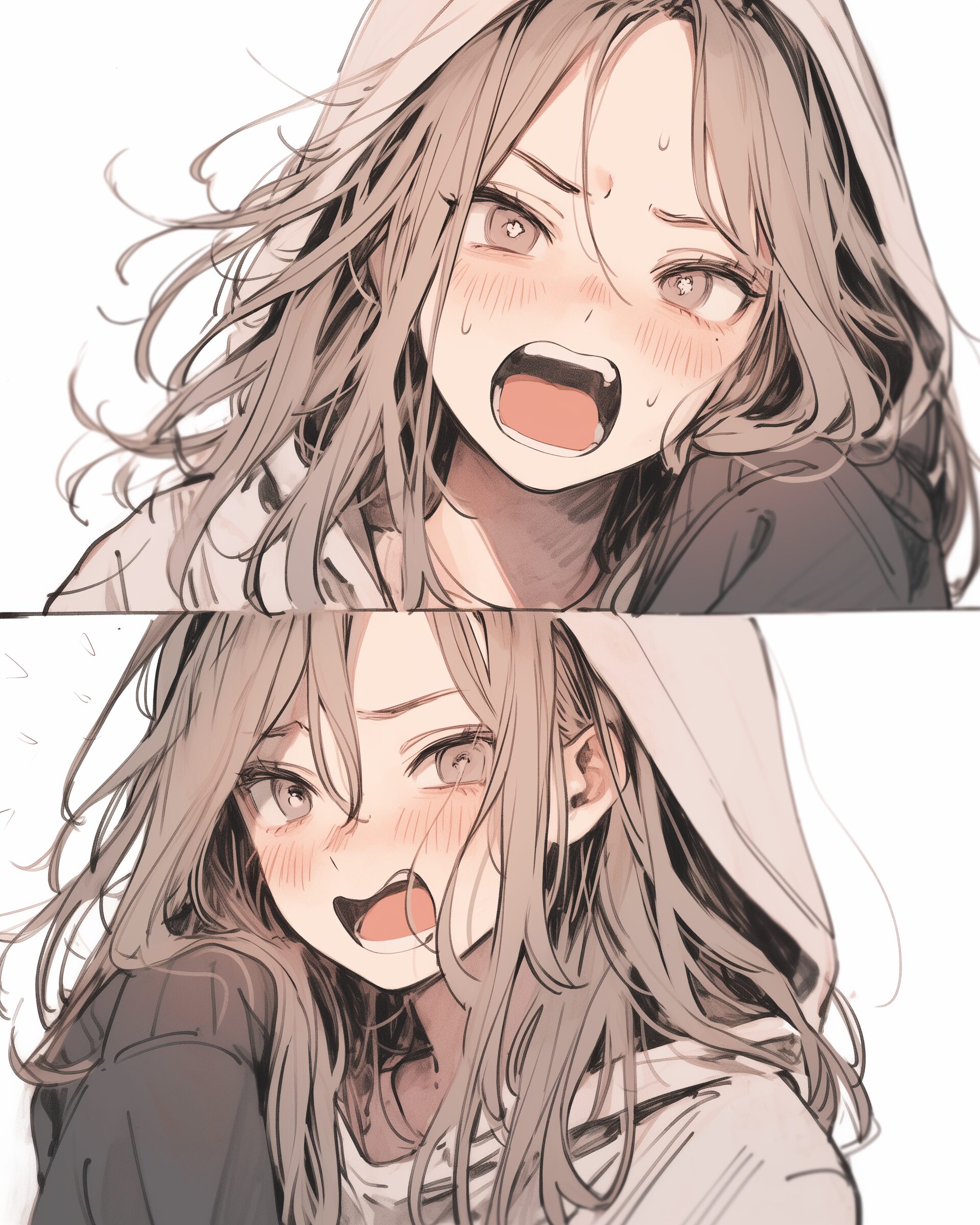 感情的パーカー女子0