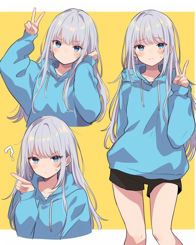 銀髪女子０