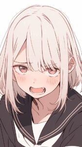 上目遣い女子・壁紙サイズ