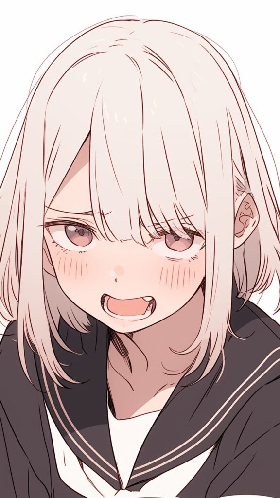 上目遣い女子・壁紙サイズ