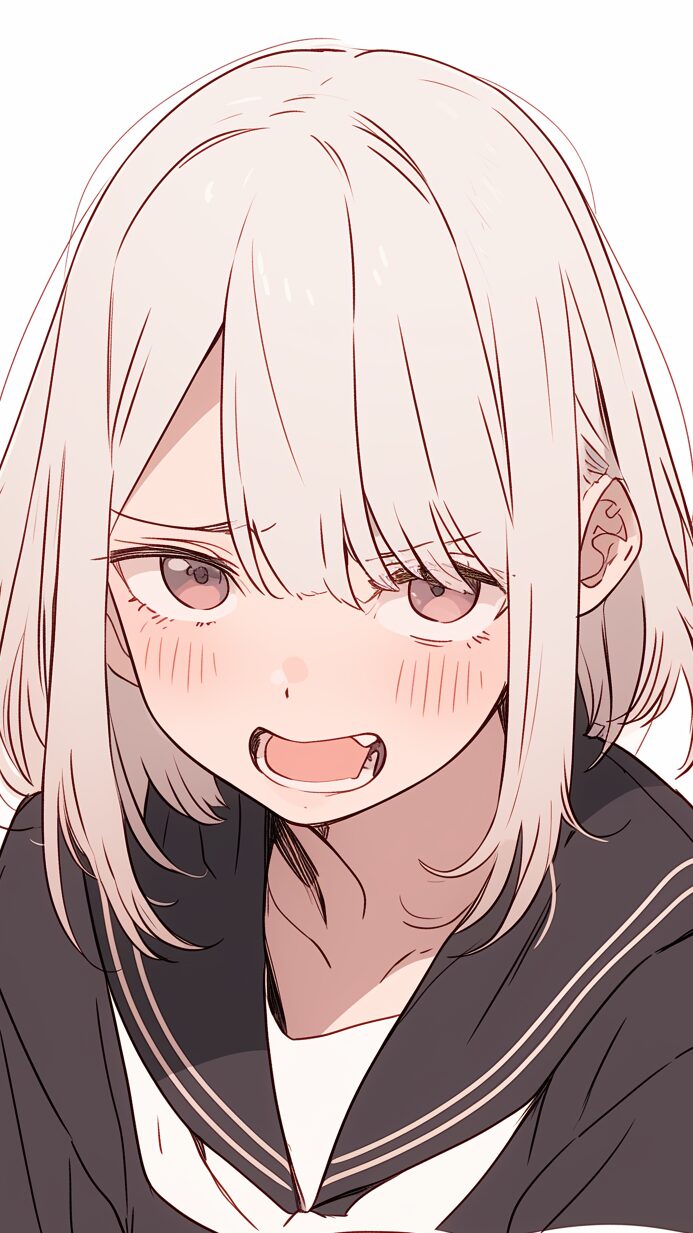 上目遣い女子・壁紙サイズ