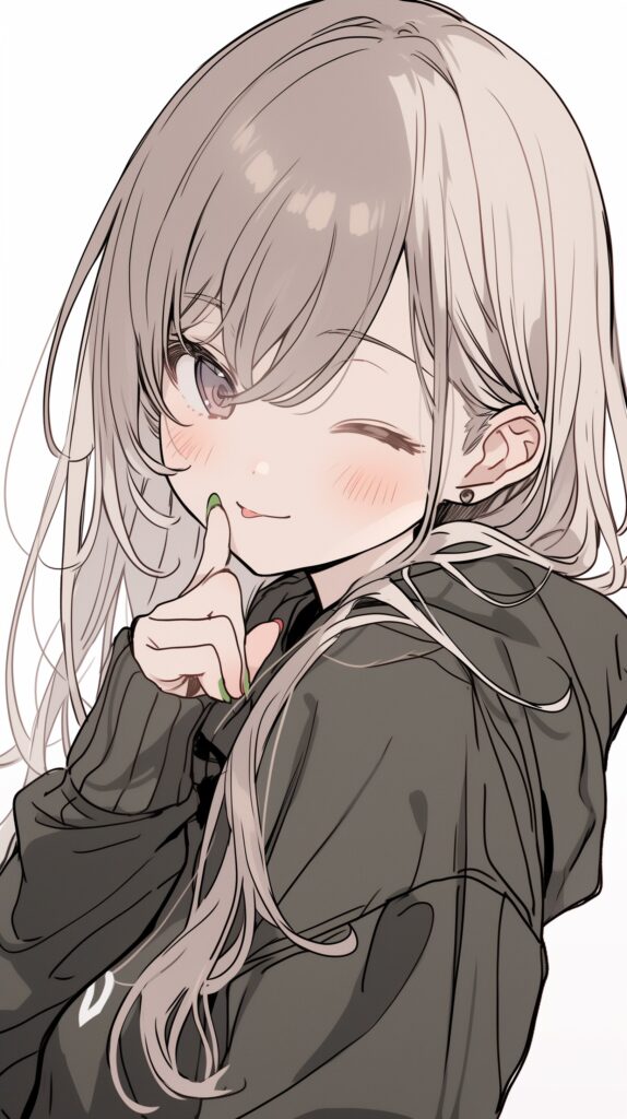 パーカー女子の壁紙０