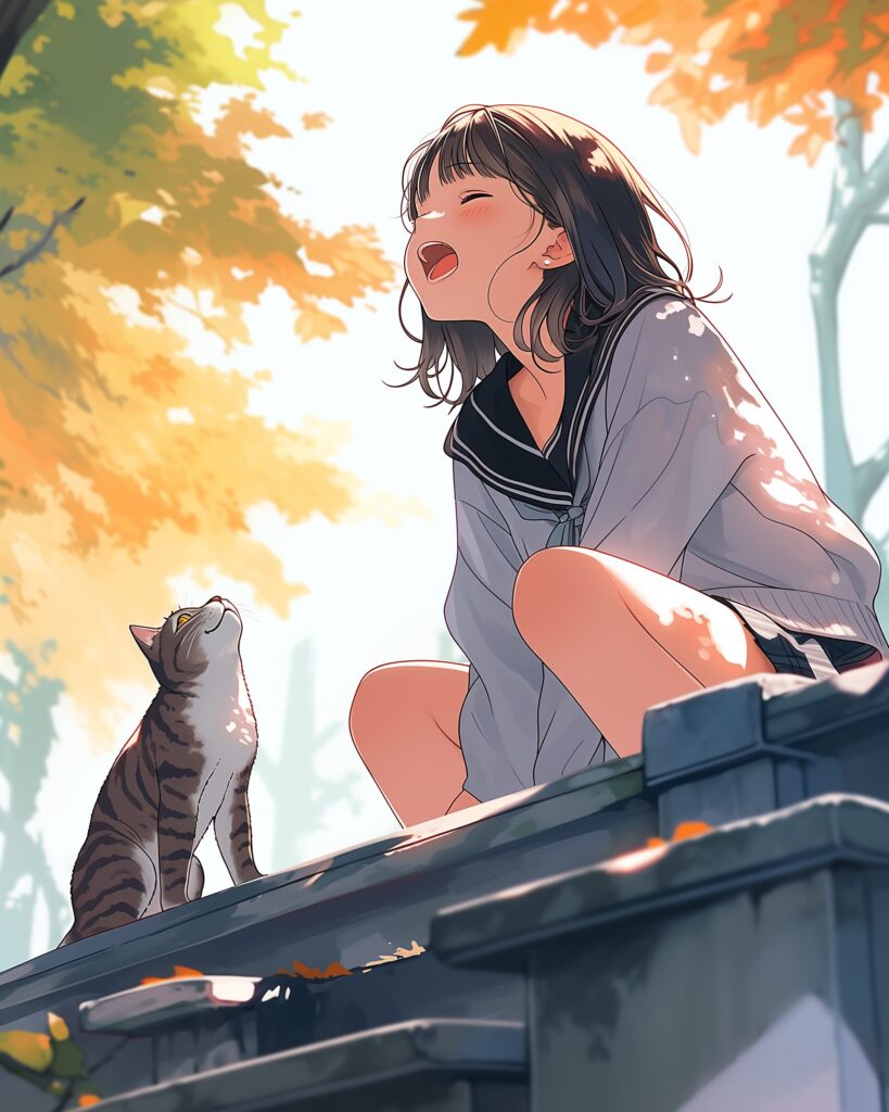 秋パーカー女子０
