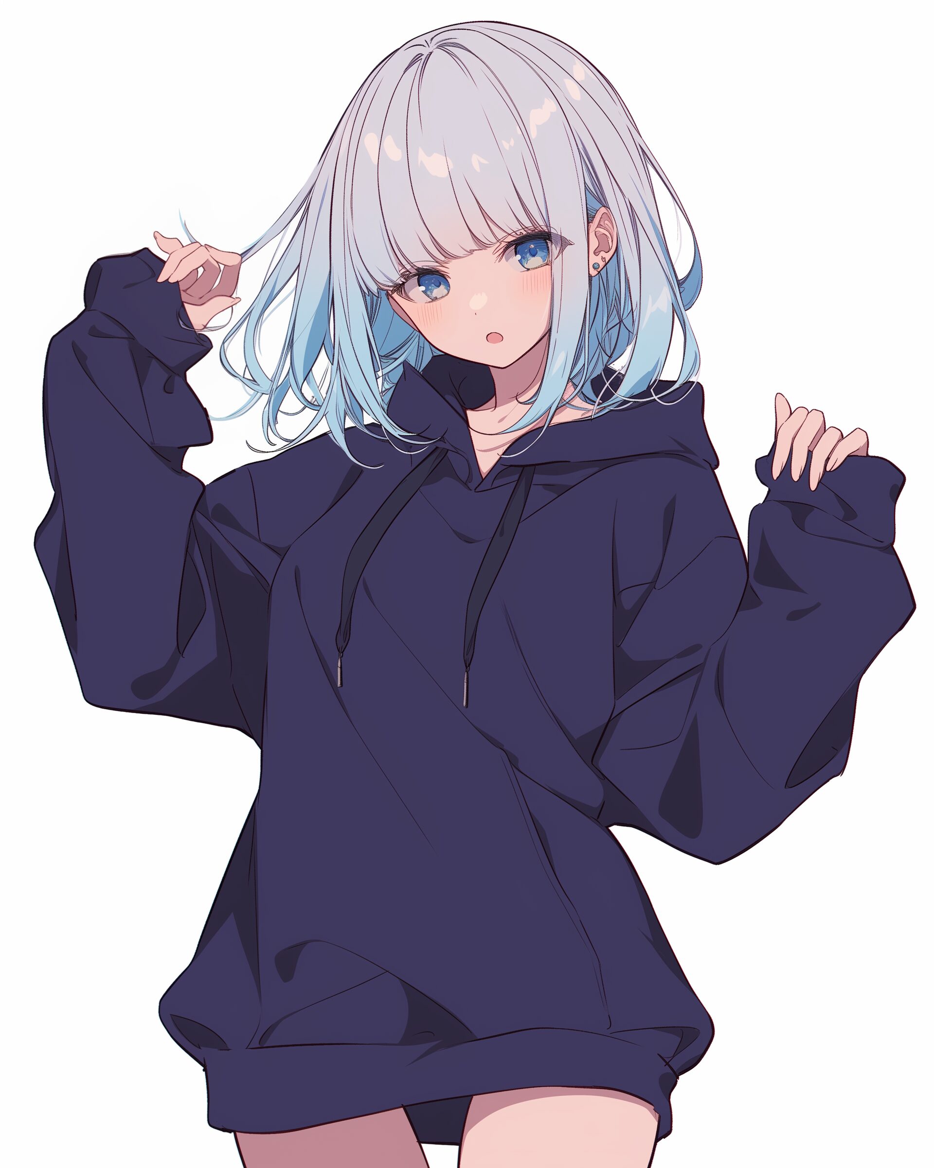 銀髪女子０