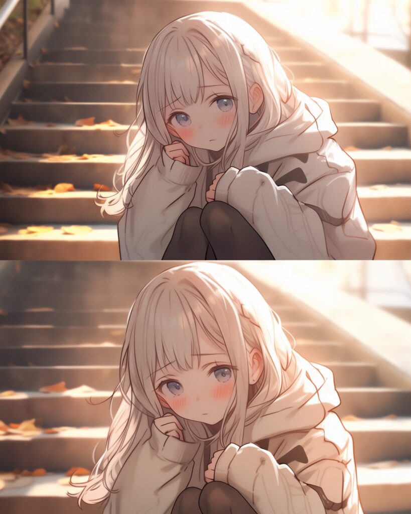 秋パーカー女子０