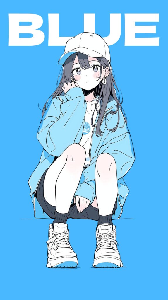 パーカー女子の壁紙１