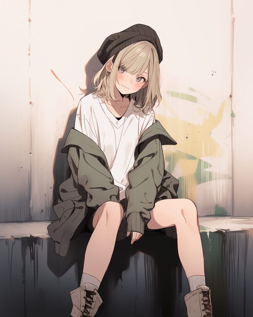 秋服女子０