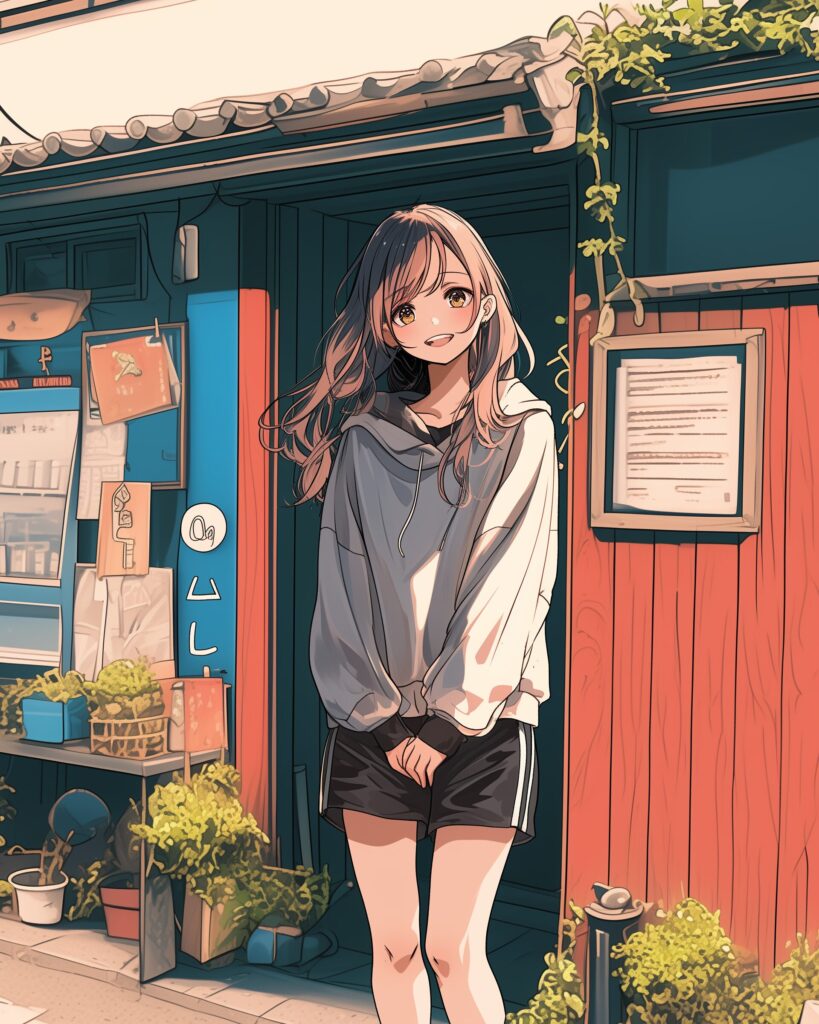 秋のパーカー女子０