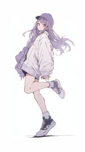 パーカー女子の壁紙０