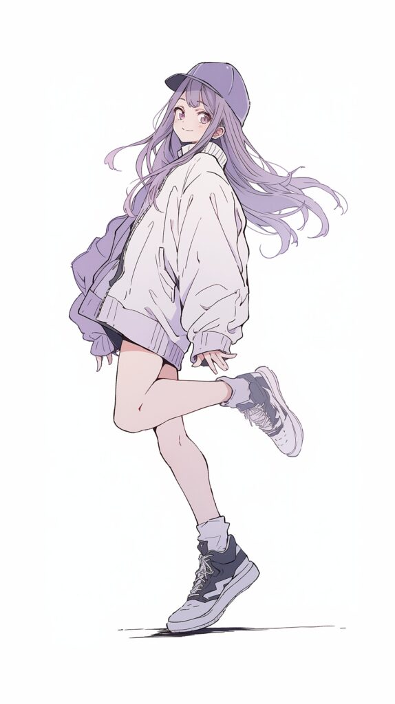 パーカー女子の壁紙０