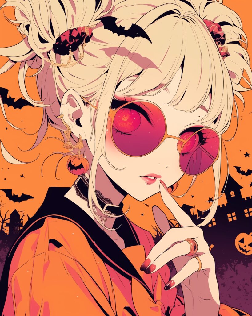 ハロウィンサングラス女子０