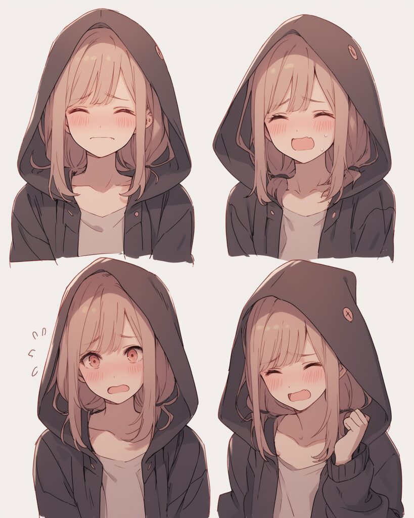 緑パーカー女子０