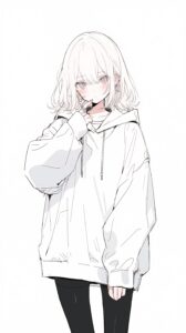 パーカー女子の壁紙０