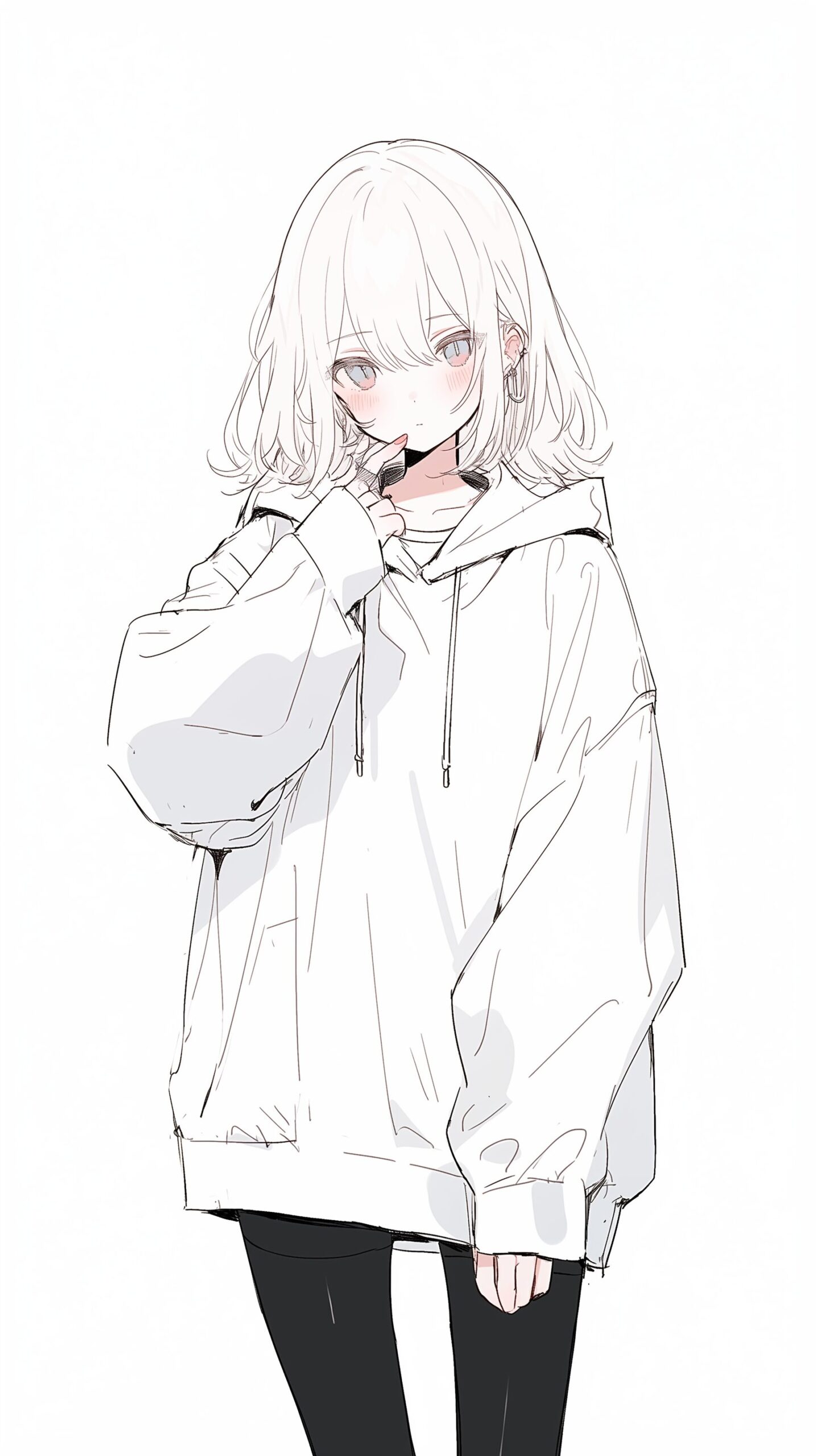 パーカー女子の壁紙0